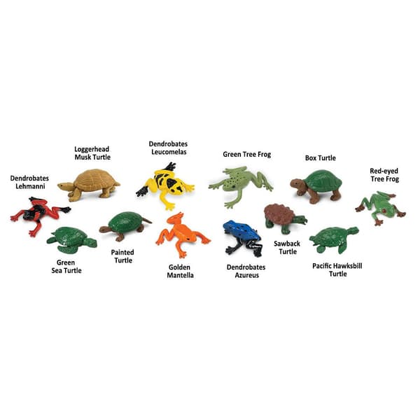 Safari Ltd Frøer Og Skildpadder Taskefigur Bulk Flerfarvet From 3 Years