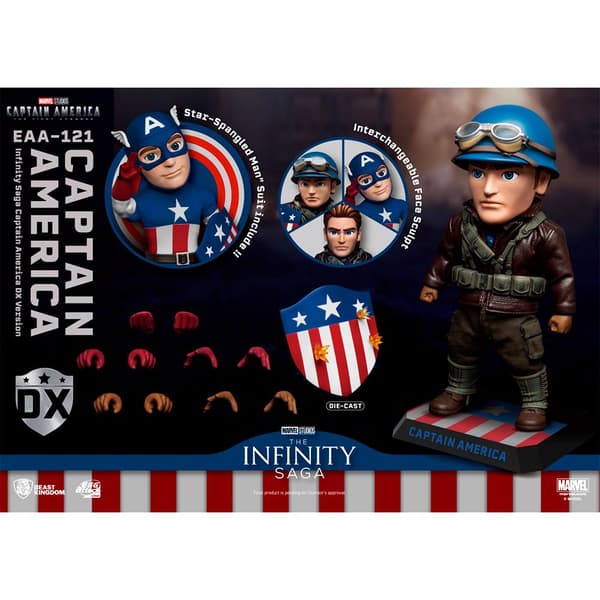 Marvel Ägg Attack Kapten Figur America Saga Infinity Deluxe Röd