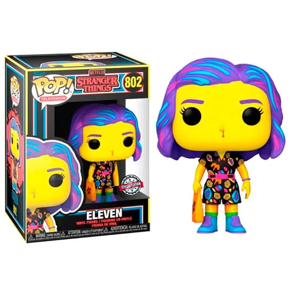 Funko Pop Stranger Things Eleven In Mall Outfit Black Light Exclusive Monivärinen
