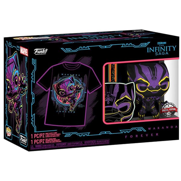 Funko Pop And Tee Marvel Wakanda Forever Black Panther Exclusive Flerfärgad L
