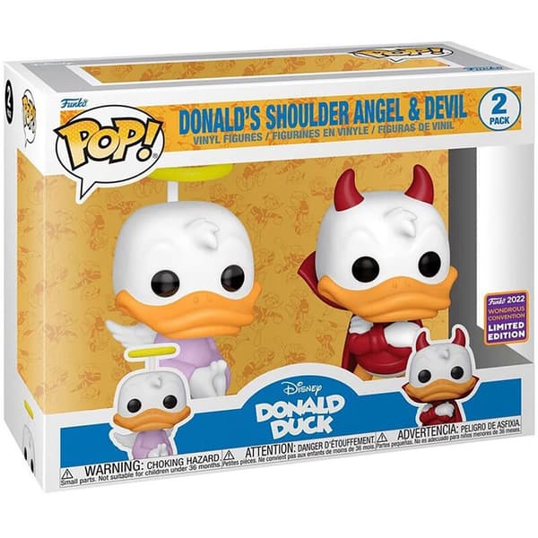 Funko Pop Disney Donald Duck Donald Angel And Devil Exclusive Orange