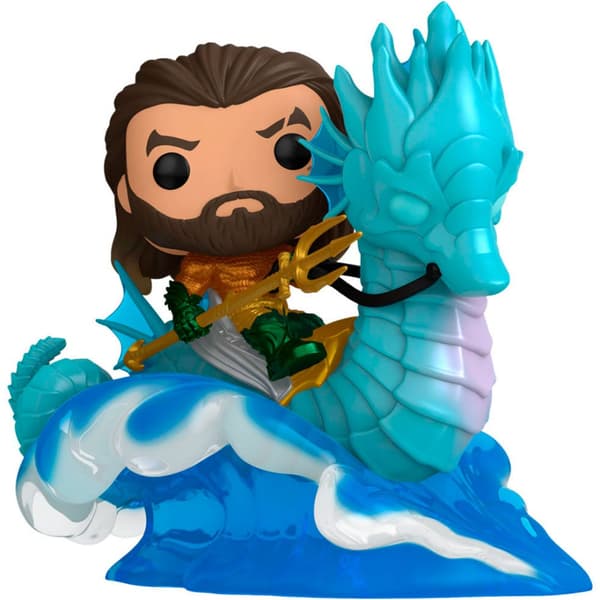 Funko Og The Lost Kingdom Aquaman On Storm Pop Ride Deluxe Dc Comics Aquaman Blå