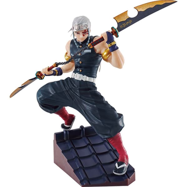 Banpresto Figur Uzui Demon Demon Slayer Kimetsu No Yaiba 15 Centimeter Flerfärgad