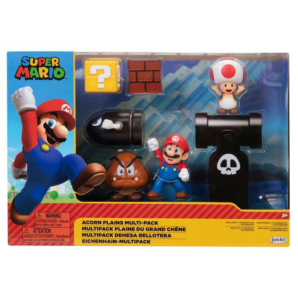 Jakks Pacific Super Mario Bros Diorama Acorns Plains Oranssi