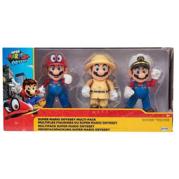Jakks Pacific Figur Super Mario Odyssey Multi Pack 10 Cm Blå