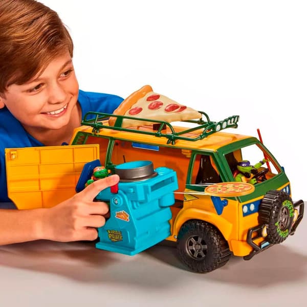 Playmates Pizzafire Vehicle Van 20 Cm Ninja Turtles Orange