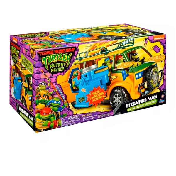 Playmates Pizzafire Vehicle Van 20 Cm Ninja Turtles Orange