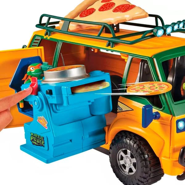Playmates Pizzafire Vehicle Van 20 Cm Ninja Turtles Orange