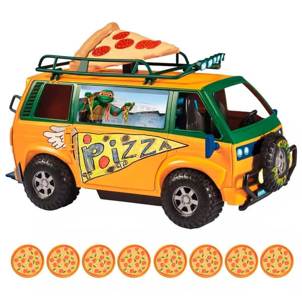Playmates Pizzafire Vehicle Van 20 Cm Ninja Turtles Orange