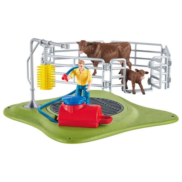 Schleich Happy Cow Wash Figur Farm World Flerfärgad