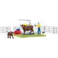 Miniatyrbild 1 av 8: Schleich Happy Cow Wash Figur Farm World Flerfärgad
