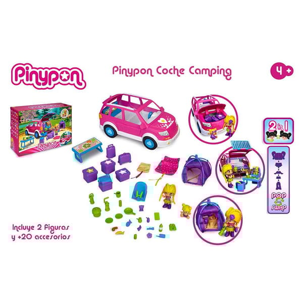 Pinypon Bilfigur Camping Blå