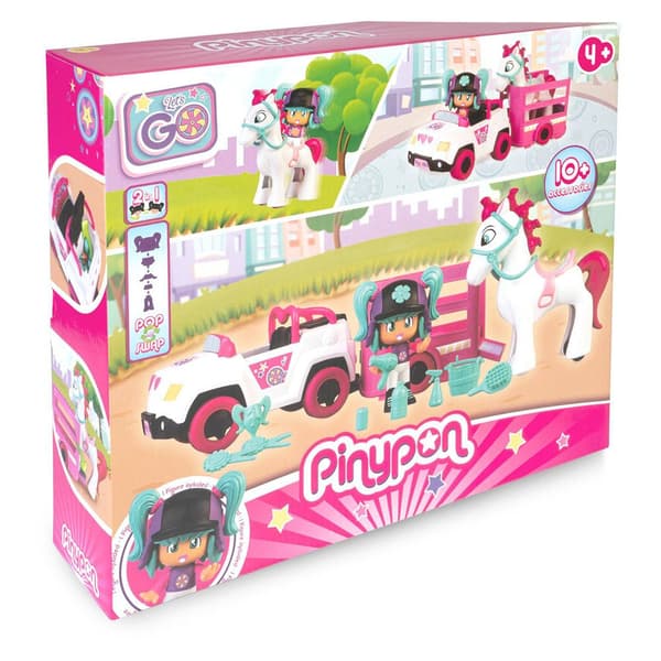 Pinypon Pony Trailer Figuuri Let´s Go! Pinkki