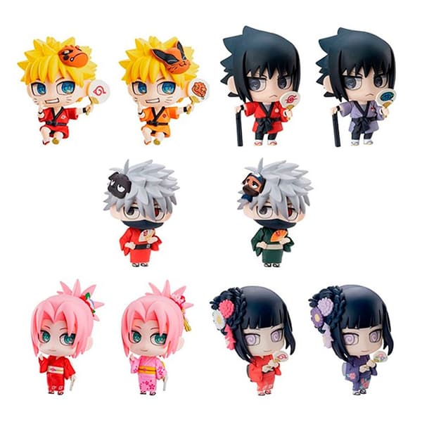 Megahouse Naruto Shippuden Petit Chara Land 10th Anniversary 10 Enheder Flerfarvet