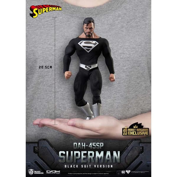 Beast Kingdom Erityinen Musta Pukufiguuri Dc Comics Superman Dynamic8h 20 Cm Musta