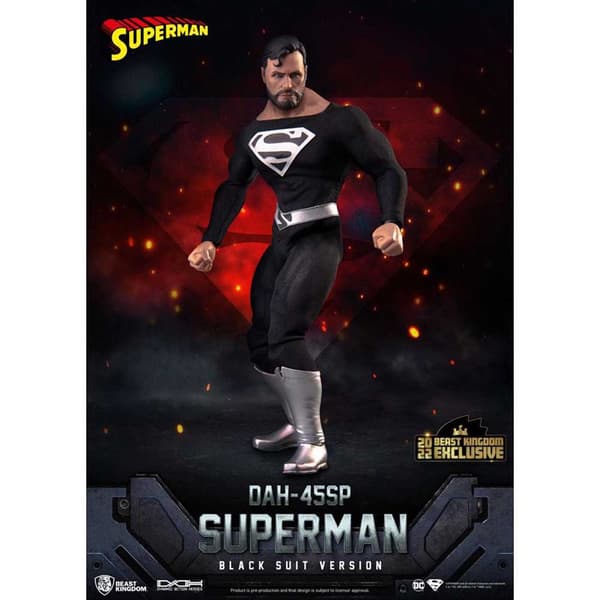 Beast Kingdom Erityinen Musta Pukufiguuri Dc Comics Superman Dynamic8h 20 Cm Musta