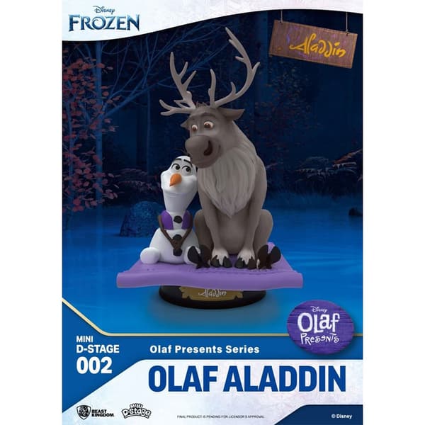 Beast Kingdom Præsenterer Olaf Simba Figur Minidstage Disney Olaf Gylden