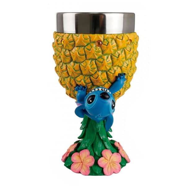 Enesco Dekorativ Kalk Med Ananas Disney Stitch Gul