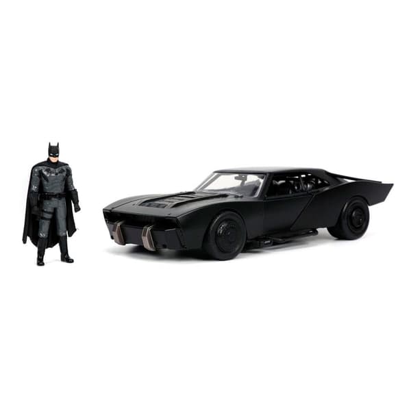 Jada Toys Fordon Med Batman-figur 2022 1/24 Hollywood Rides 2022 Batmobile Svart