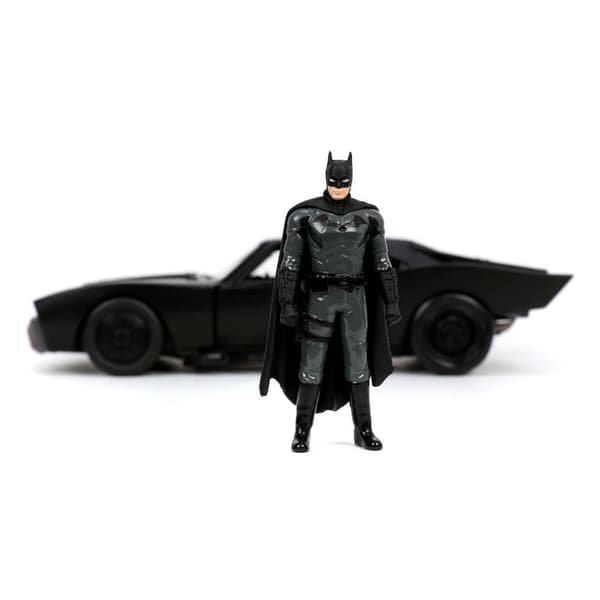 Jada Toys Fordon Med Batman-figur 2022 1/24 Hollywood Rides 2022 Batmobile Svart