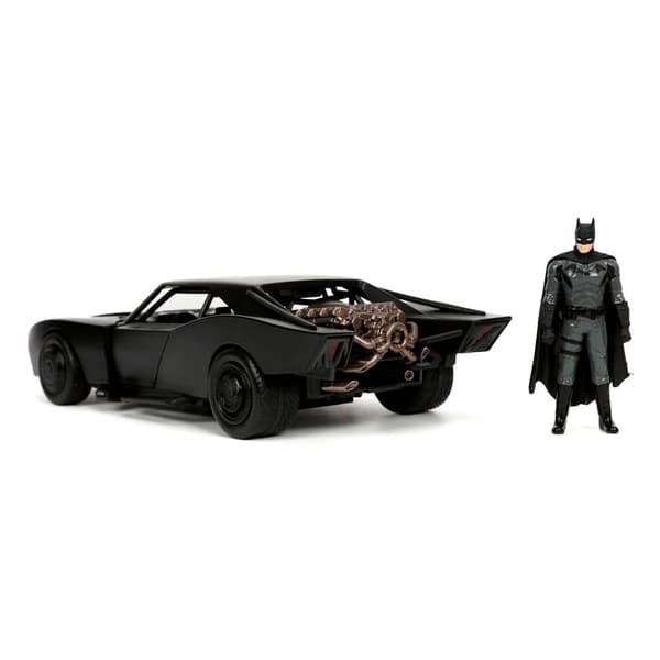 Jada Toys Fordon Med Batman-figur 2022 1/24 Hollywood Rides 2022 Batmobile Svart