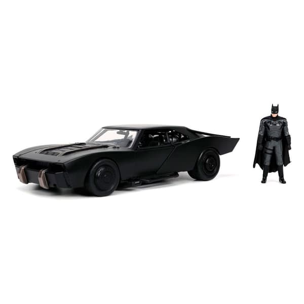Jada Toys Fordon Med Batman-figur 2022 1/24 Hollywood Rides 2022 Batmobile Svart
