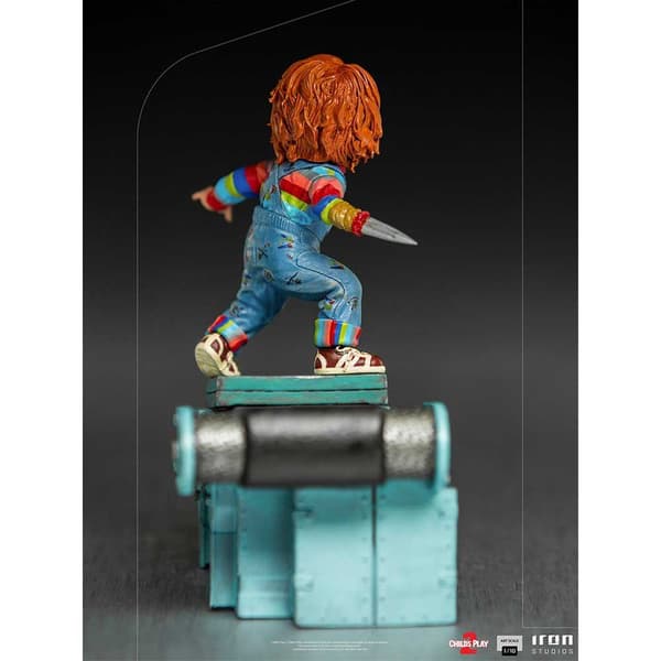 Iron Studios Barneleg Srt Skala Figur 2 Chucky Blå