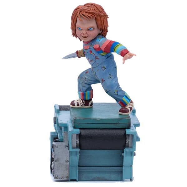 Iron Studios Barneleg Srt Skala Figur 2 Chucky Blå