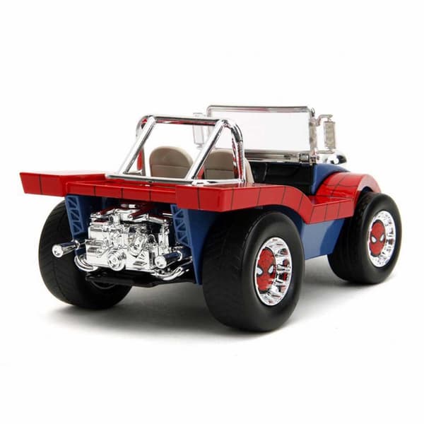 Marvel Spider Man Med Figur Buggy 1:24 Gylden