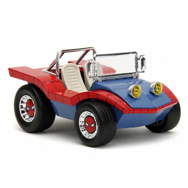 Marvel Spider Man Med Figur Buggy 1:24 Gylden