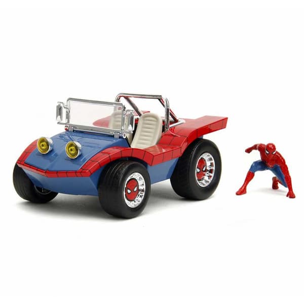 Marvel Spider Man Med Figur Buggy 1:24 Gylden