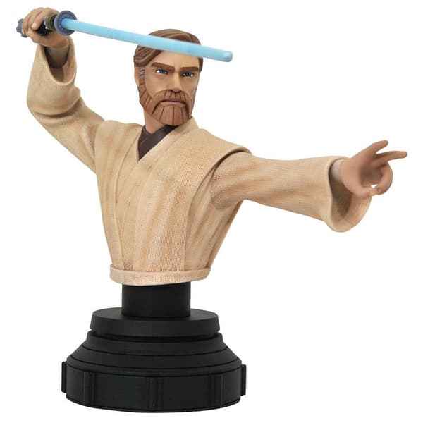 Star Wars Clone Wars Obi-wan Bust Hot Wheels 15 Cm Hahmo Monivärinen