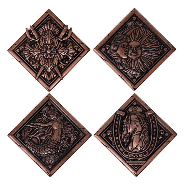 Fanattik Of Pack 4 Medaljonki Talo Crest Rajoitettu Painos Asukas Paha Ruskea
