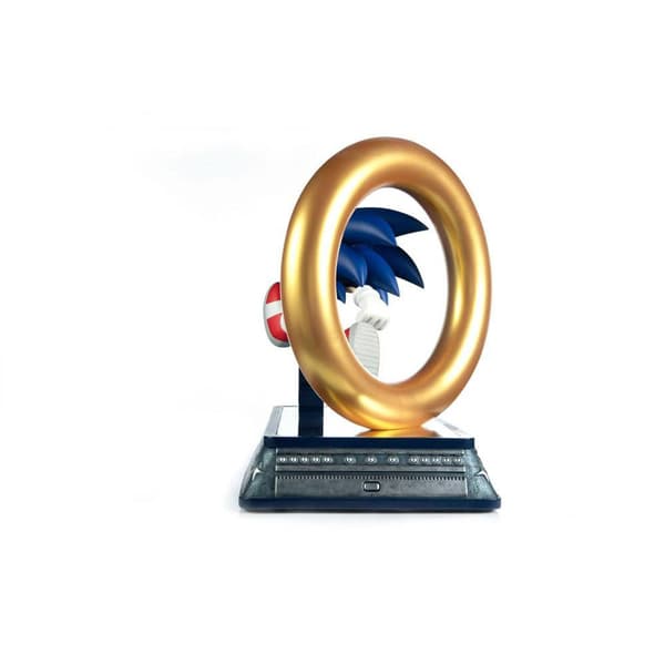 First 4 Figures Jubilæum 30th 41 Cm Sonic Det Pindsvin Statue Gylden
