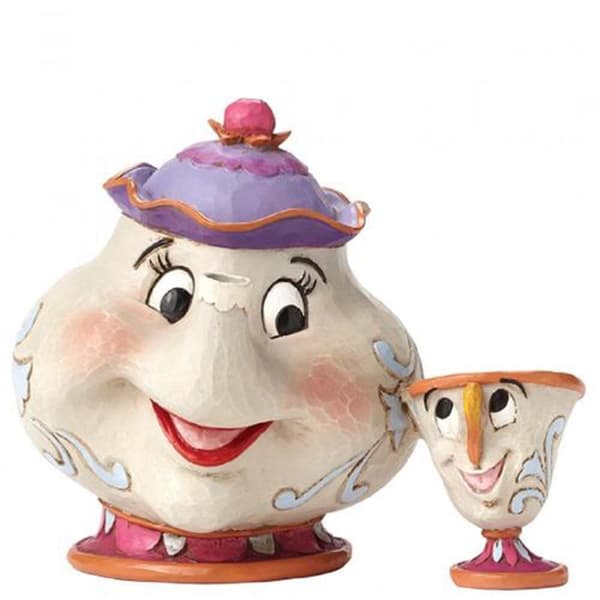 Disney Skønheden Og Udyret Fru Potts And Chip Enesco 10.5 Cm Figur Flerfarvet