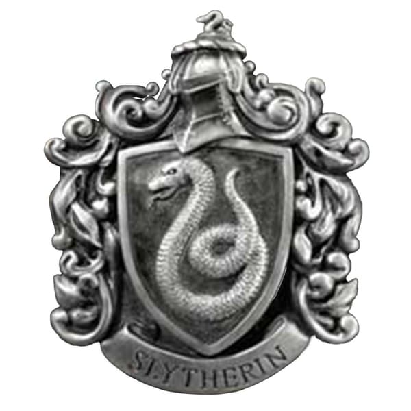 Noble Collection Harry Potter Kilpi Slytherin Resina 20x28 Cm Hopeinen