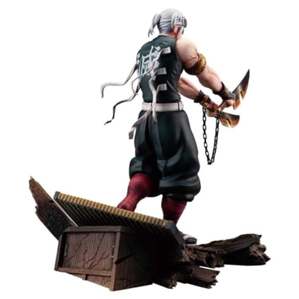 Megahouse Gem Staty Höger Uzui Figur Demon Slayer Kimetsu No Yaiba Brun