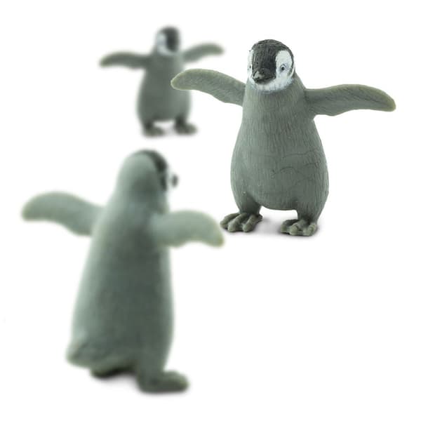 Safari Ltd Figur Emperor Penguin Chicks Good Luck Minis Grå From 3 Years