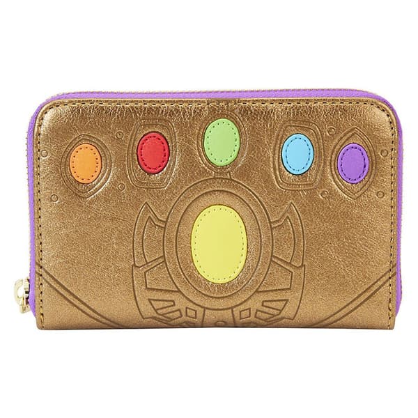 Loungefly Marvel Zipper Portfolio Fist Of Thanos Brun