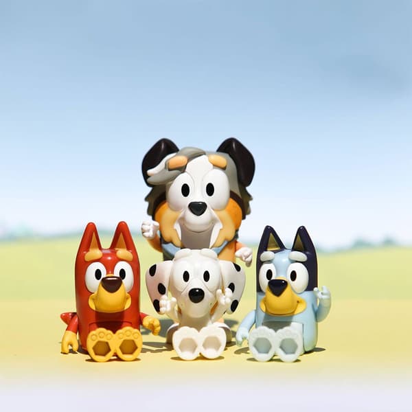 Bluey Figur Assorteret Pack 4 Gylden
