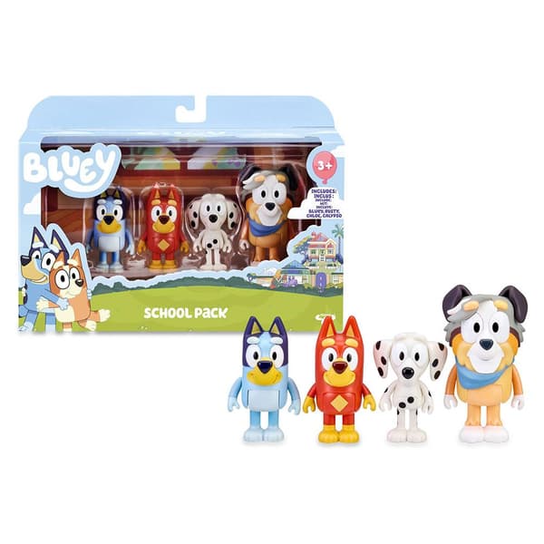 Bluey Figur Assorteret Pack 4 Gylden
