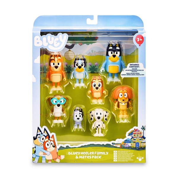 Bluey 8 Pack Pack Figur Flerfarvet