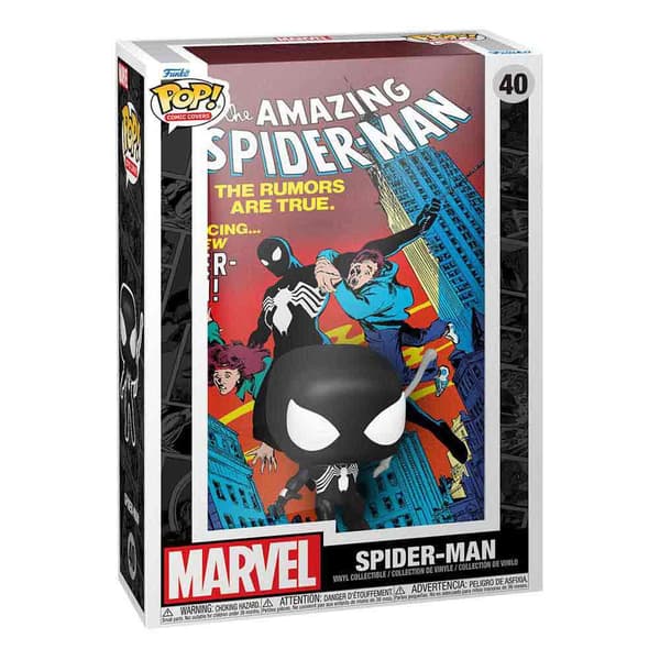 Funko Figur Marvel Pop! Comic Cover Vinyl Amazing Spider-man 252 9 Cm Flerfärgad