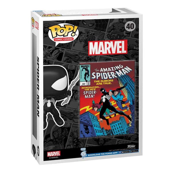 Funko Figur Marvel Pop! Comic Cover Vinyl Amazing Spider-man 252 9 Cm Flerfärgad