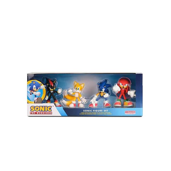 Golden Toys Og Shadow Sonic 8 Cm Sonic Tails Knuckles 4 Enheder Figur Flerfarvet