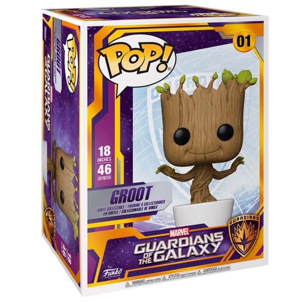Funko Av Galaxen Dancing Groot Pop Marvel Guardians 45 Centimeter Brun