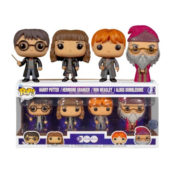 Funko Pop Harry Potter Pack 4 Figuras Harry Hermione Dumbledore Ron Flerfarvet