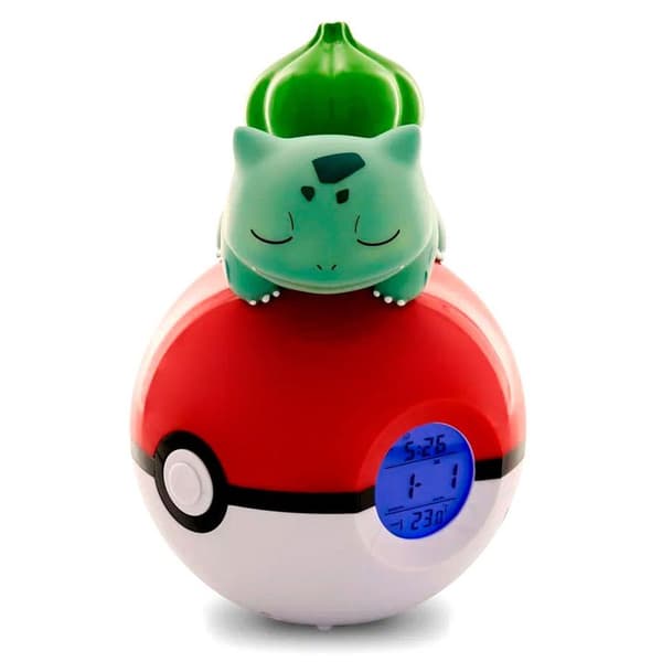 Teknofun Vækkeur Bulbasaur Pokeball Pokemon Flerfarvet