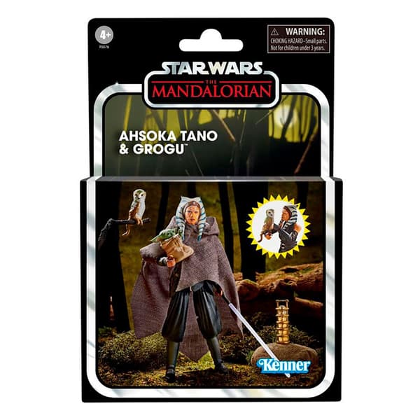 Star Wars Ahsoka Tano And Grogu Vintage Collection 10 Cm Flerfarvet
