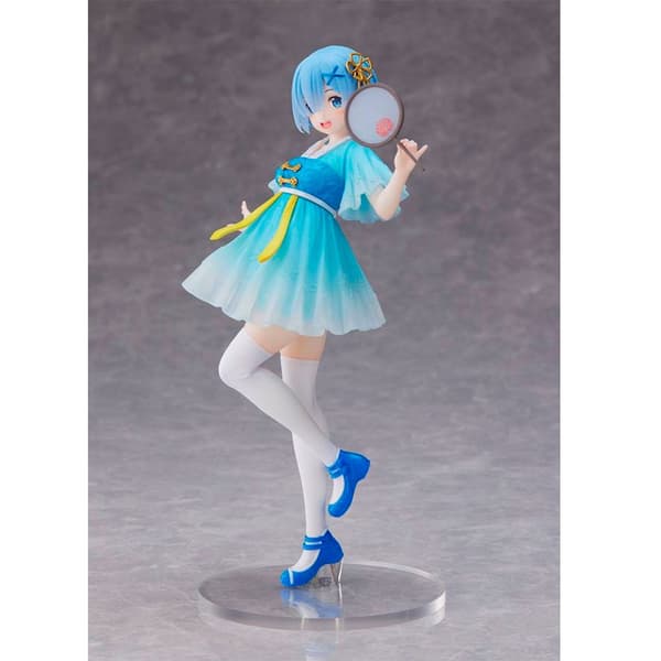 Taito Coreful Rem Mandarin Dress Re:zero Starting Life In Another World Figure 20 Cm Blå